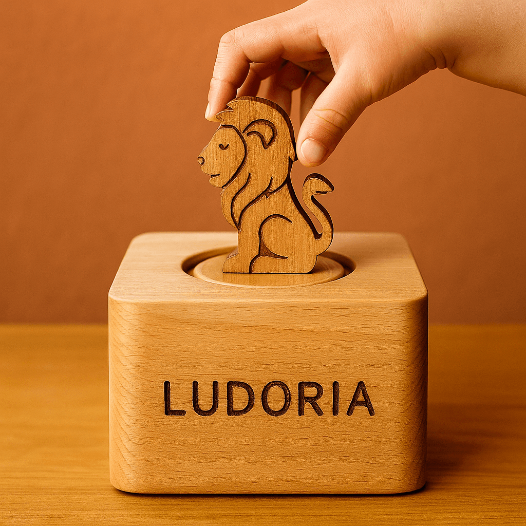 Boîte magique Ludoria avec figurines en bois